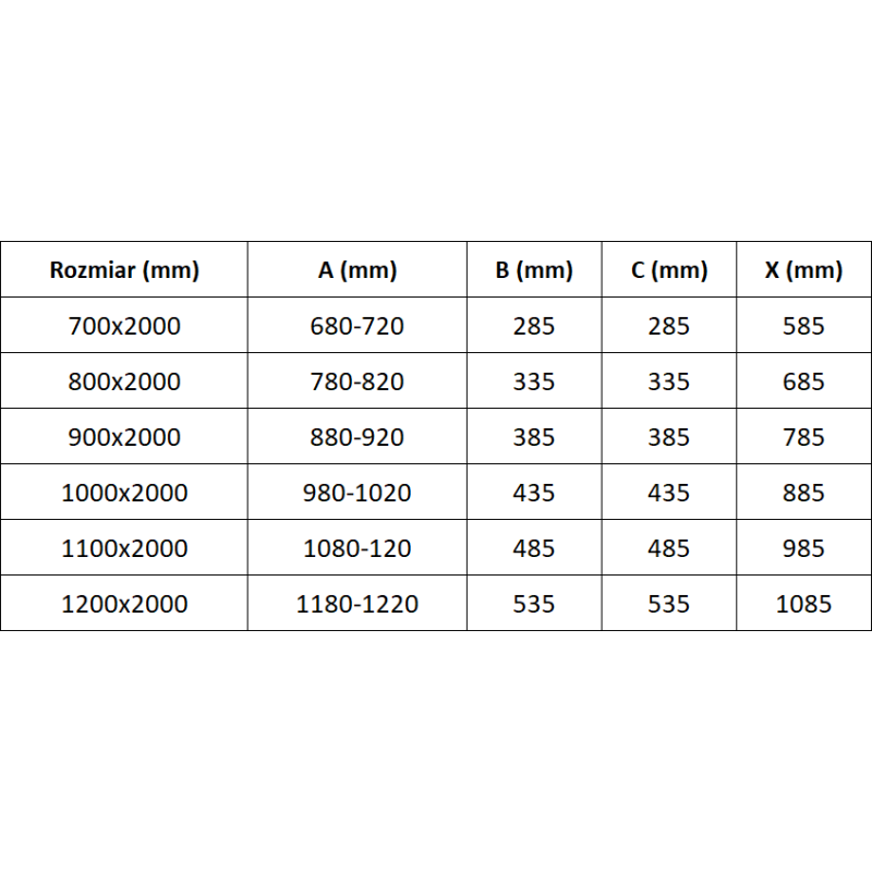 Mexen Exo dvigubos atveriamos dušo durys 70 cm, skaidrios, auksinės - 814-070-000-50-00
