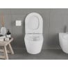 Mexen Carmen WC dubuo Rimless su lėtai nusileidžiančia plona sėdyne, duroplastinė, blizgi balta - 30880400
