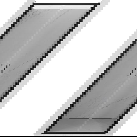 Mexen Exo dvivėrės dušo durys 110 cm, skaidrios, juodos - 814-110-000-70-00