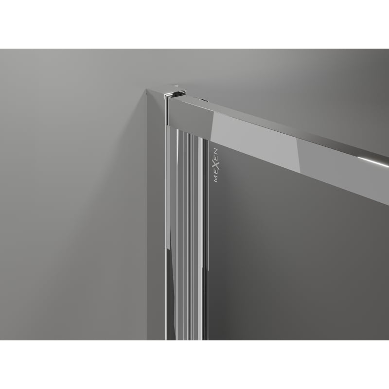 Mexen Exo sulankstomos dušo durys 120 cm, permatomos, chromas - 816-120-000-01-00
