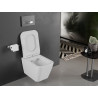 Mexen Cube WC klozetas be rėmelio su lėtai nusileidžiančiu plonu dangčiu, duroplastikas, blizgiai balta - 30924000