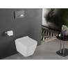 Mexen Cube WC klozetas be rėmelio su lėtai nusileidžiančiu plonu dangčiu, duroplastikas, blizgiai balta - 30924000