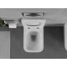 Mexen Margo pakabinamas Rimless WC su lėtai nusileidžiančiu dangčiu slim, duroplast, blizgus baltas - 30420900
