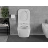 Mexen Margo pakabinamas Rimless WC su lėtai nusileidžiančiu dangčiu slim, duroplast, blizgus baltas - 30420900