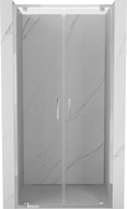 Mexen Exo-BR Duo dvigubos varstomos dušo durys 110 cm, skaidrios, chromuotos - 8182-110-000-01-00