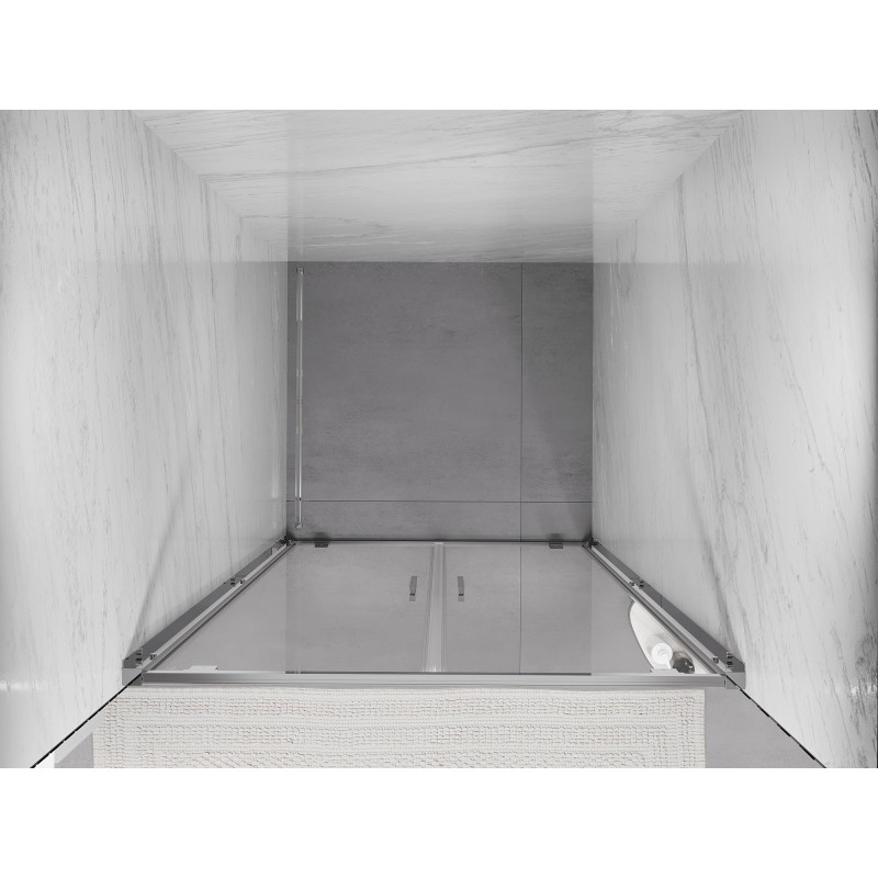 Mexen Exo-BR Duo dvivėrės dušo durys 120 cm, skaidrios, chromuotos - 8182-120-000-01-00