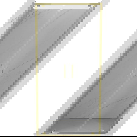 Mexen Exo dvigubos varstomos dušo durys 110 cm, permatomos, auksinės - 8182-110-000-50-00