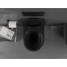 Mexen Lena WC dubuo beapvalis su lėtai užsidarančia plona sėdyne, duroplast, juoda matinė/auksinio rašto tinklelis - 30224079