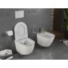 Mexen Lena WC dubuo be ratlankio su lėtai nusileidžiančiu, plonas, duroplastikas, baltas/auksinis langelių ornamentas - 3022400?