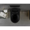 Mexen Lena pakabinamas WC su lėtaeigiu plonu dangčiu, duroplastiku, juodas matinis/auksinis - 30224076