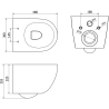 Mexen Lena WC unitazas Rimless su lėtai nusileidžiančia Slim sedyne, duroplastikas, juodas matinis/sidabrinis - 30224074
