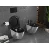 Mexen Lena WC dubuo be ratlankio su lėtai nusileidžiančiu dangčiu, plonas, duroplastikas, juodas matinis/sidabrinis - 30224074