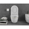 Mexen Lena wc dubuo be Rėmelis su sėdyne su lėtai nusileidžiančiu dangčiu, plonas duroplast, baltas/auksinė linija