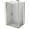 Mexen Exo-B Duo atsidarymo dušo kabina 120 x 75 cm, skaidri, auksinė - 814-120-075-50-00