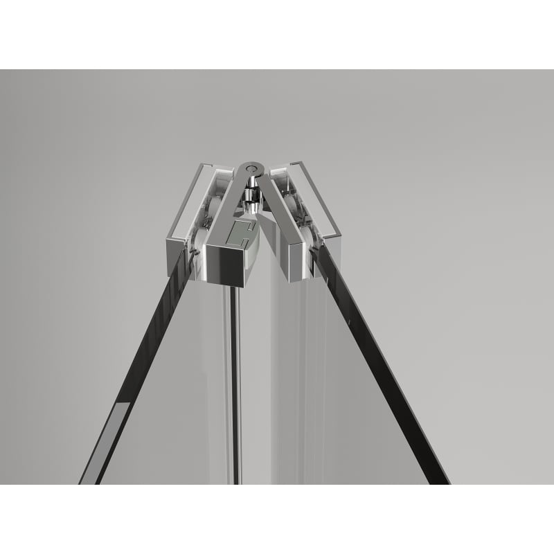 Mexen Exo sulankstoma dušo kabina 100 x 110 cm, permatoma, chromas - 816-100-110-01-00