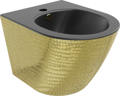 Mexen Lena pakabinamas bidė, juodas matinis/auksinis žvynų raštas - 35224878