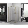 Mexen Exo-F sulankstomas dušo kabina 110 x 75 cm, skaidrus, auksinis - 816-110-075-50-00