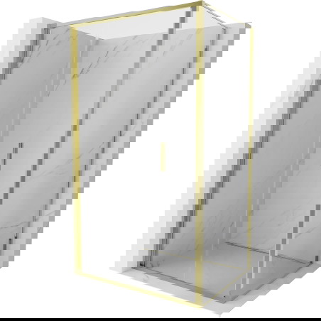 Mexen Exo sulankstomas dušo kabina 120 x 80 cm, permatomas, auksinė - 816-120-080-50-00