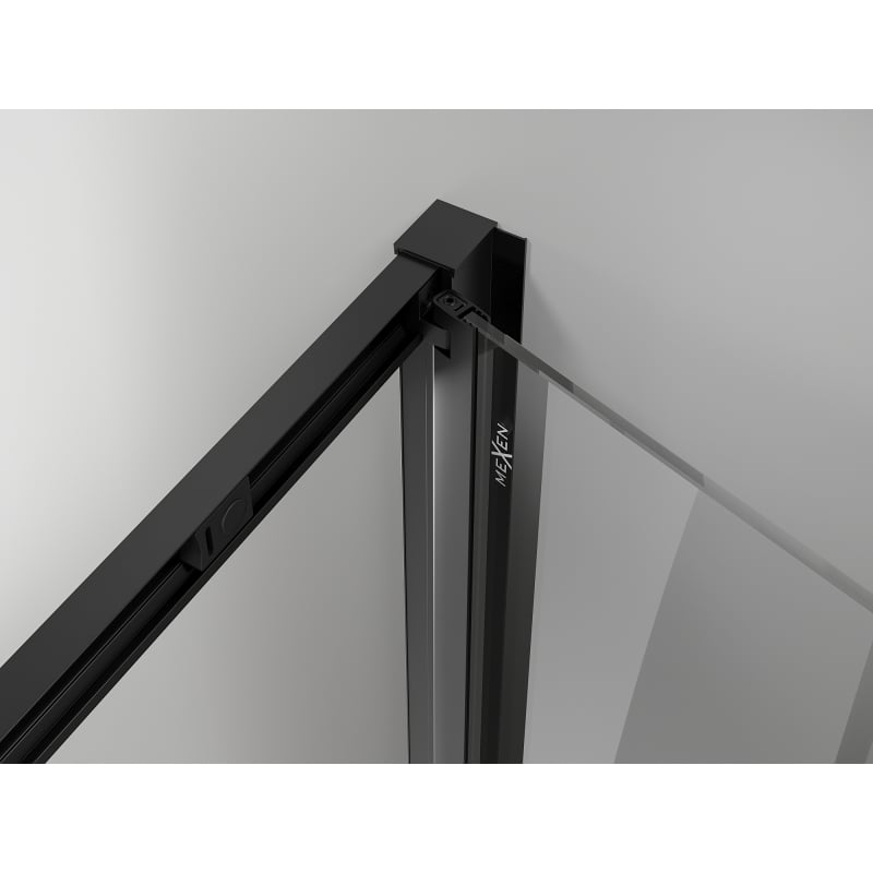 Mexen Exo sulankstoma dušo kabina 85 x 120 cm, skaidri, juoda - 816-085-120-70-00