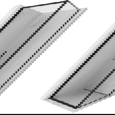 Mexen Exo sulankstoma dušo kabina 120 x 120 cm, skaidri, juoda - 816-120-120-70-00