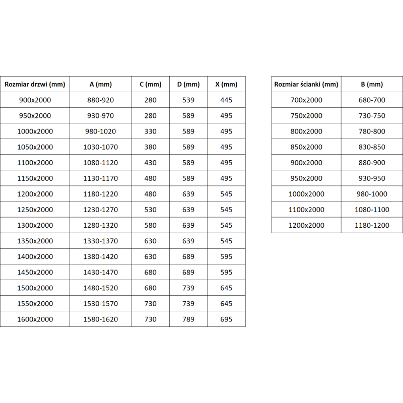 Mexen Exo 90 x 110 cm varstoma dušo kabina, permatomas, juodas - 819-090-110-70-00