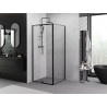 Mexen Exo-R dušo kabina atveriama 120 x 120 cm, skaidri, juoda - 819-120-120-70-00