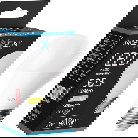 Mexen Nova LED lemputė E27, A60, 5W, Šilta - 3000K, 525 lm - L100-E27-0530-01