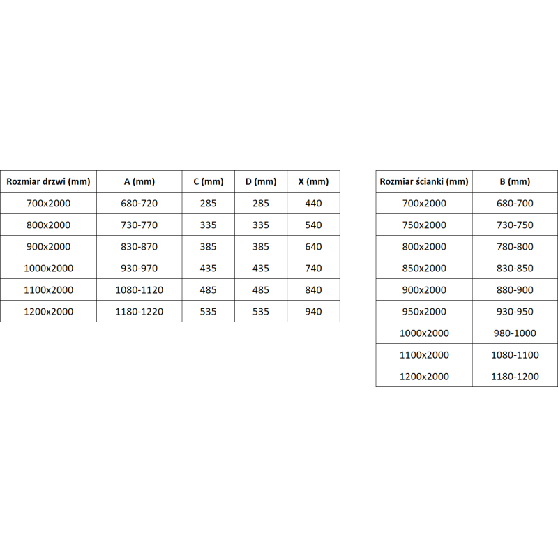 Mexen Exo dušo kabina varstoma 110 x 75 cm, skaidri, chromu - 8182-110-075-01-00