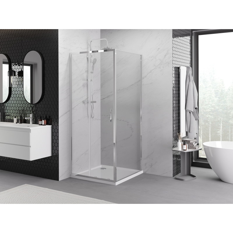 Mexen Exo-S stumdomasis dušo kabina 110 x 110 cm, skaidrus, chromas - 8151-110-110-01-00