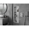 Mexen X-Wall-R įmontuota lentynėlė su apvadu ir lentyna 90 x 30 cm, nerūdijantis plienas - 1910903010S