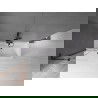 Mexen Velar L vonios dušo ekranas 2 dalių stumdomas 75 x 150 cm, skaidrus, juodas - 896-075-003-01-70