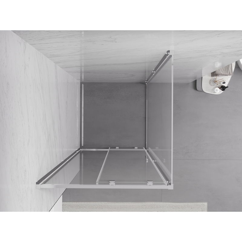 Mexen Exo stumdoma dušo kabina 120 x 120 cm, skaidri, chromuota - 8151-120-120-01-00