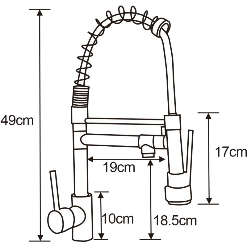 Mexen Corina virtuvinis maišytuvas, auksinis - 670601-50