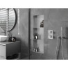 Mexen X-Wall-NR nišinis lentyna be apvadų su lentyna 90 x 30 cm, inox - 1911903010S