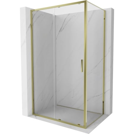 Mexen Exo-S stumdomas dušo kabina 145 x 120 cm, permatomas, auksinė - 8151-145-120-50-00