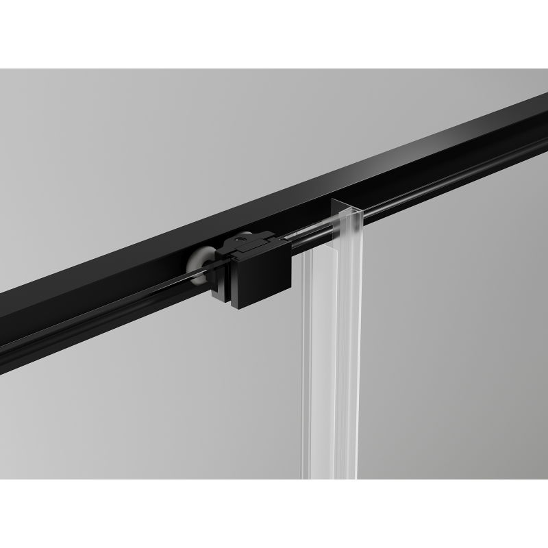 Mexen Exo slankiojanti dušo kabina 180 x 75 cm, permatoma, juoda - 8151-180-075-70-00