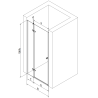 Mexen Roma varstomos dušo durys 90 cm, permatomos, chromas - 854-090-000-01-00