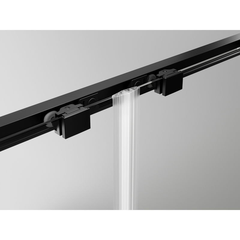 Mexen Exo stumdomasis dušo kabinos 95 x 120 cm, permatomas, juodas - 8151-095-120-70-00