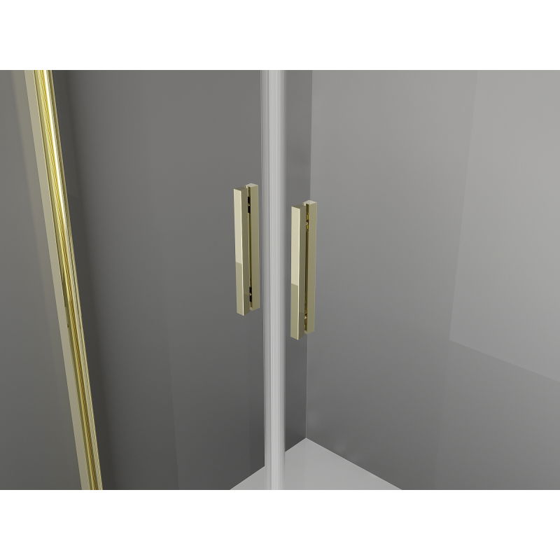 Mexen Exo atsiverianti dušo kabina 120 x 85 cm, permatomas, auksinė - 8182-120-085-50-00