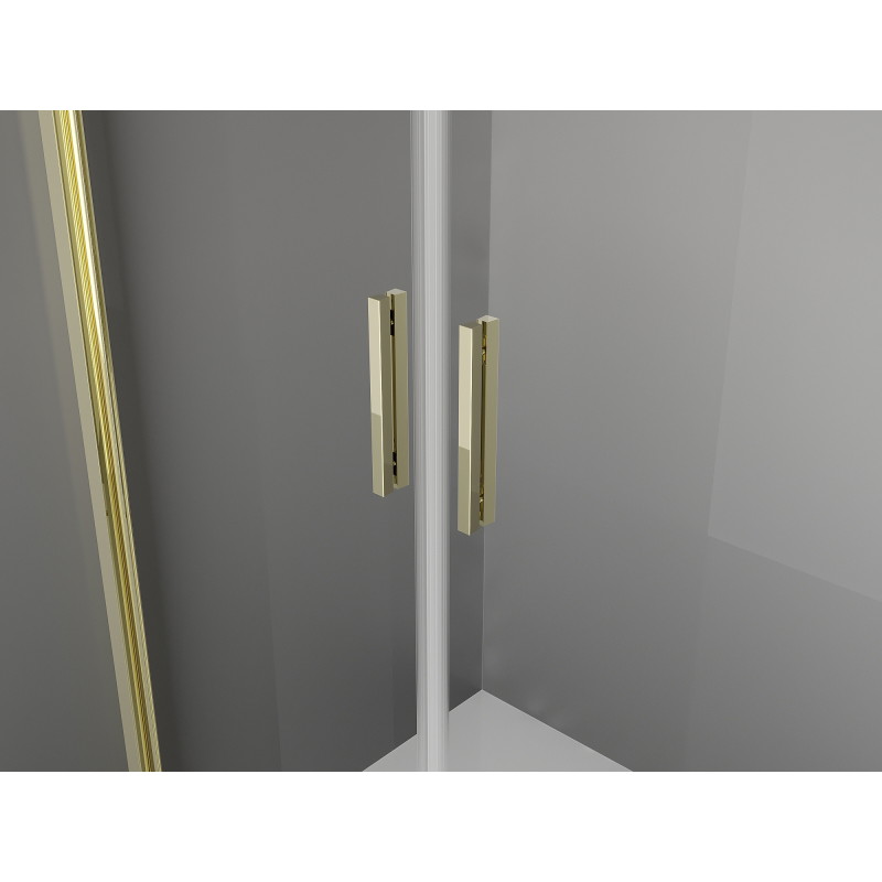 Mexen Exo vonia kabina atidaroma 120 x 85 cm, permatomas, auksinis - 8182-120-085-50-00