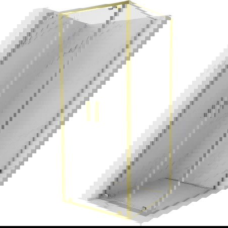 Mexen Exo varstoma dušo kabina 110 x 110 cm, permatoma, auksinė - 8182-110-110-50-00