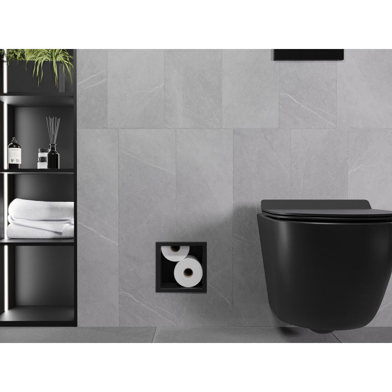 Mexen X-Wall-B tualetinio popieriaus laikiklis, juodas - 1975