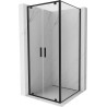 Mexen Exo-BR Duo vonia dušo kabina 110 x 110 cm, skaidri, juoda - 8182-110-110-70-00