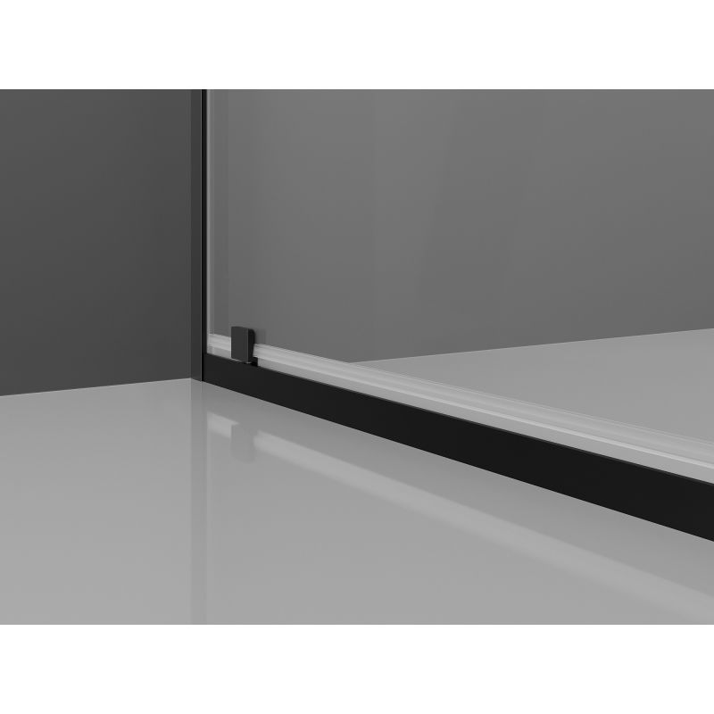 Mexen Exo dušo kabina su atveriamomis durimis 120 x 70 cm, permatoma, juoda - 8182-120-070-70-00