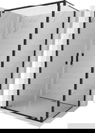 Mexen Exo Dviejų dalių dušo kabina 120 x 100 cm, permatoma, juoda - 8182-120-100-70-00