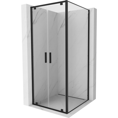 Mexen Exo-BR Duo dušo kabina atveriama 120 x 120 cm, skaidri, juoda - 8182-120-120-70-00