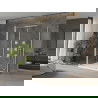 Mexen Omega 3 sienų dušo kabina, stumdoma 100 x 100 cm, Skaidrus, chromo + dušo padėklas Flat - 825-100-100-01-00-3s-4010