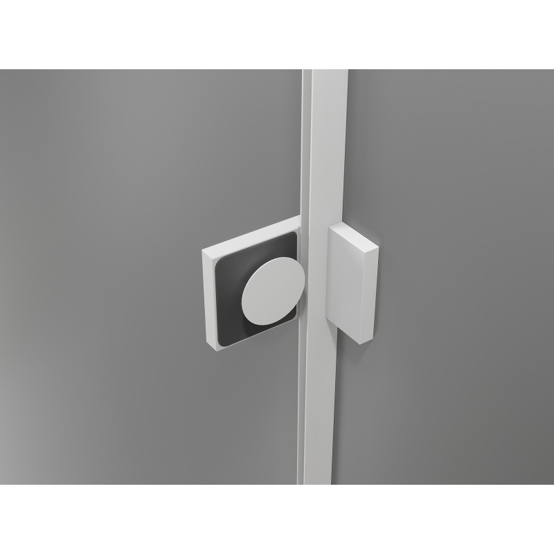 Mexen Lunar Dvigubos dušo durys, atidaromos 190 cm, permatomos, baltos - 834D-190-000-20-00