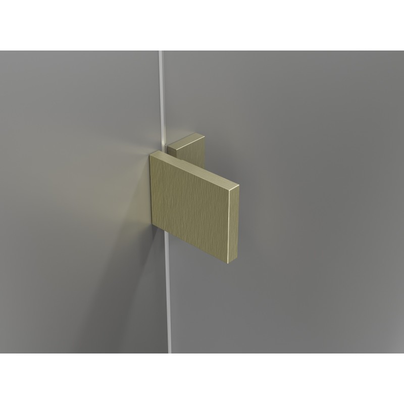 Mexen Lunar Dvigubos dušo durys, atveriamos, 200 cm, permatomos, šlifuotas auksas - 834D-200-000-55-00