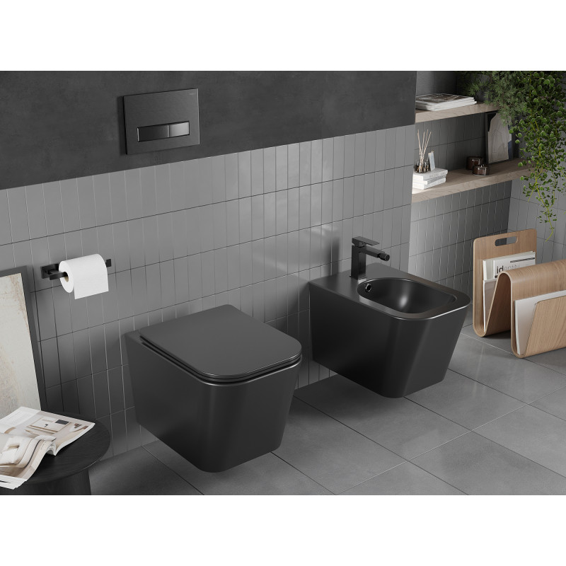 Mexen Teo WC dubuo be ratlankio, juoda matinė - 3385XX85